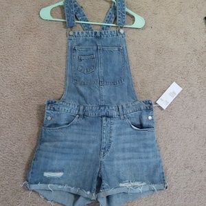 NWT👖H&M denim overall shorts